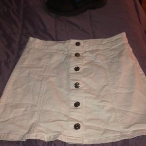 Button up white skirt